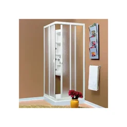 FORTE Eckduschkabine „Vela“ Eckduschkabine mit Schiebesystem 75 x 90 cm