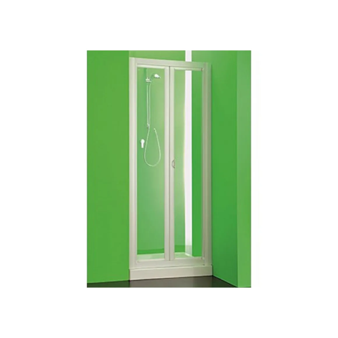 FORTE Nischendusche Klappsystem Domino 76 - 81 cm Duschwand