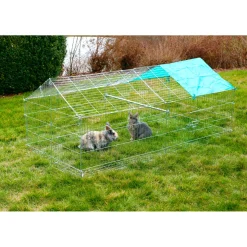 Freilaufgehege mit Ausbruchsperre 90 x 75 x 180 cm verzinkt