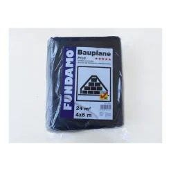 Fundamo Bauplane 4 x 6 m Profi 24m² schwarz ca 80 µm Norm GKV