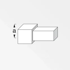 Fundamo Quadrat Eck 10 mm silber