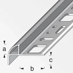 Fundamo Treppenkantenprofil 10 mm 2,5m silber