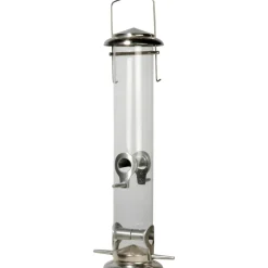 Futterspender 9,5 x 9,5 x 39 cm Metall Silber