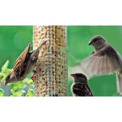 Futterspender 9,5 x 9,5 x 39 cm Metall Silber