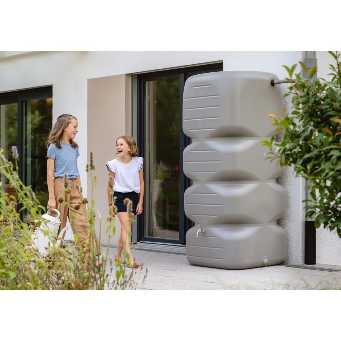 Garantia Gartentank Cubus 1000 Liter betongrau