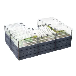 Garantia Hochbeet Ergo Quadro TurboPlus U L 80t Stone, inkl. FLORA Wassersparsystem