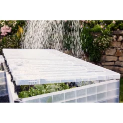 Garantia Hochbeet Ergo Quadro TurboPlus U L 80t Stone, inkl. FLORA Wassersparsystem