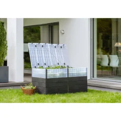 Garantia Hochbeet Ergo Quadro TurboPlus 2 L 80 Stone, inkl. FLORA Wassersparsystem