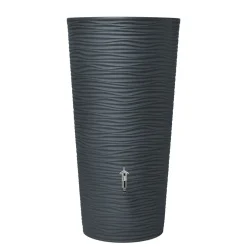 Garantia Regentonne Natura 2in1 210 Liter graphite grey inkl. Pflanzschale