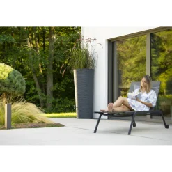 Garantia Regentonne Natura 2in1 350 Liter graphite grey inkl. Pflanzschale