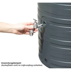 Garantia Regentonne Nordic 2in1 300 Liter graphite grey inkl. Deckel