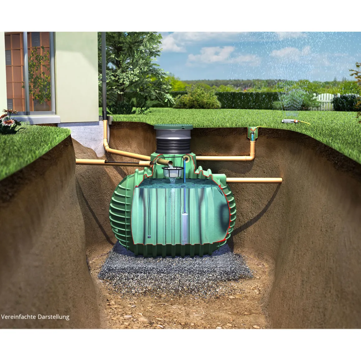 Garantia Gartenpaket Cristall PROline begehbar 1600 L