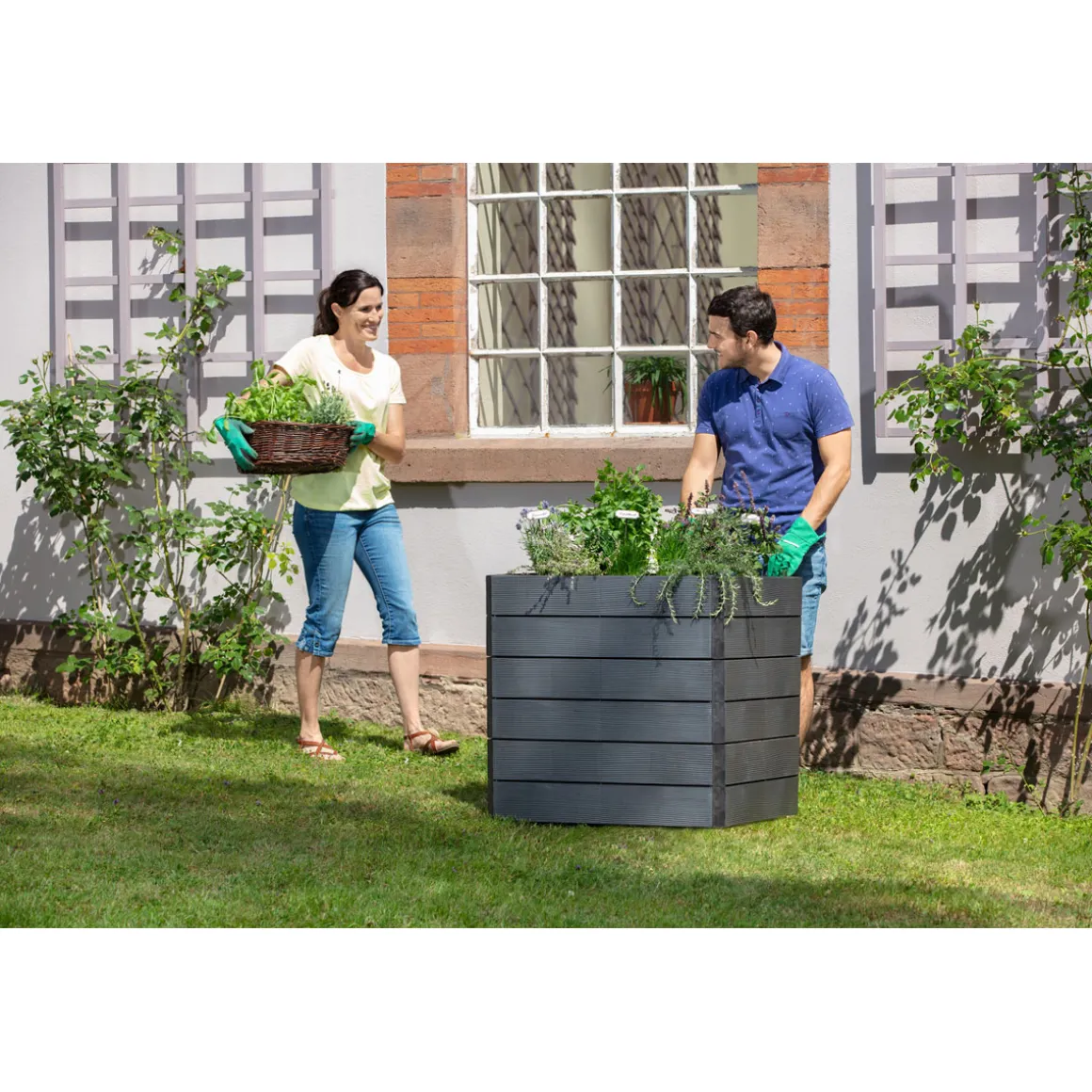 Garantia Hochbeet ERGO QUADRO L 75 Wood inkl FLORA