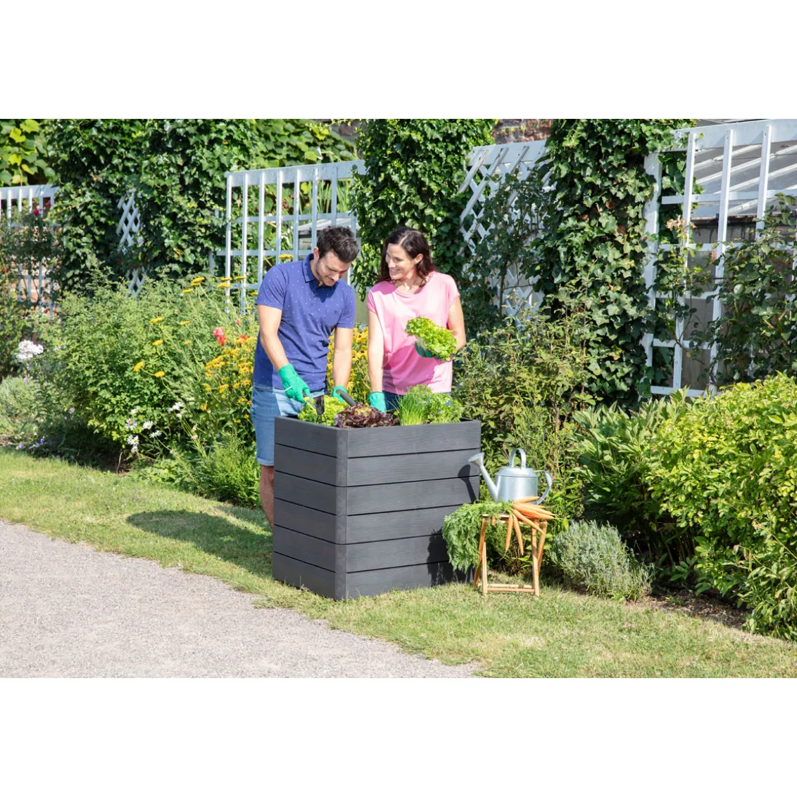 Garantia Hochbeet ERGO QUADRO M 75 Wood inkl FLORA