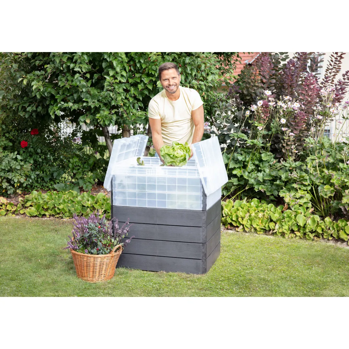 Garantia Hochbeet ERGO QUADRO TurboPlus M 85 Wood inkl FLORA