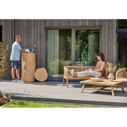 Garantia Regentonne Woodstock Baumstamm 250 L hellbraun