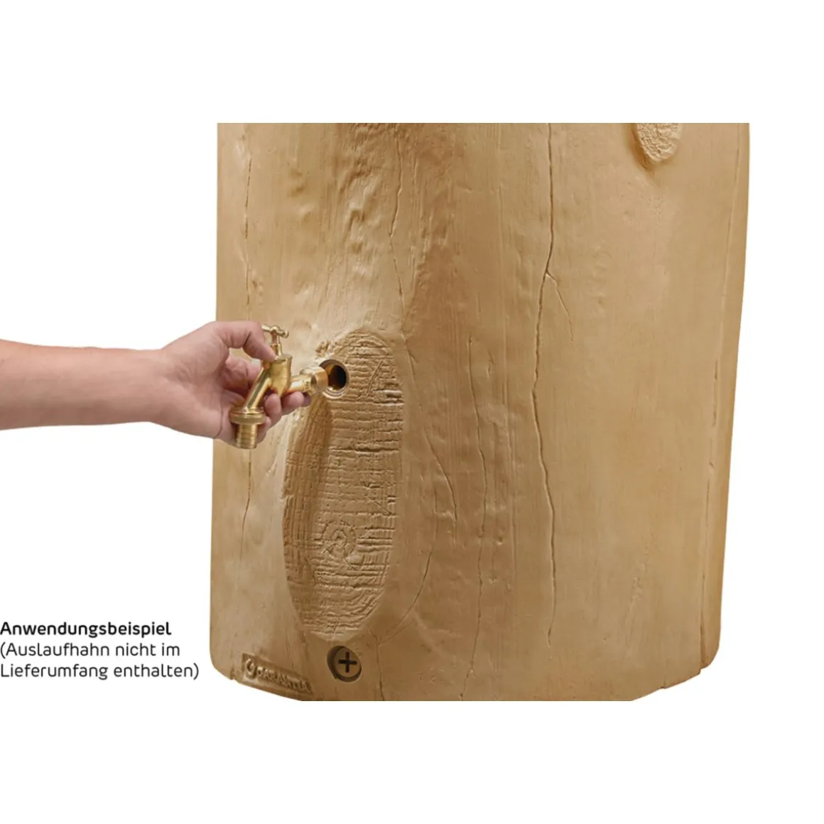 Garantia Regentonne Woodstock Baumstamm 250 L hellbraun