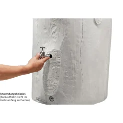 Garantia Regentonne Woodstock Baumstamm 250 L grau