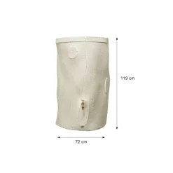 Garantia Regentonne Woodstock Baumstamm 400 L dunkelbraun