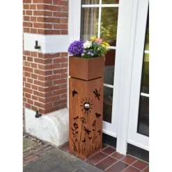 Garden Pleasure Dekosäule FLORALIA Metall - Rostoptik