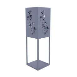 Garden Pleasure Licht-Dekosäule ZAYN Eisen, pulverbeschichtet, grau