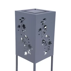 Garden Pleasure Licht-Dekosäule ZAYN Eisen, pulverbeschichtet, grau