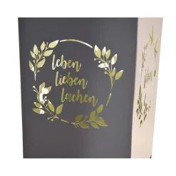 Garden Pleasure Licht-Dekosäule VIVIAN Stahl, grau, pulverbeschichtet