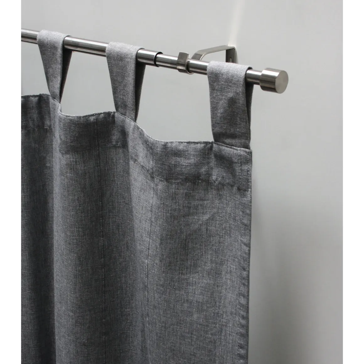 Gardinenstangen Set Kos Cap ausziehbar Durchmesser 16/19 mm 120-210 cm Edelstahl-Optik