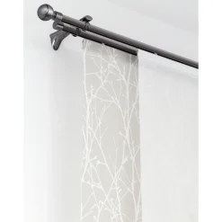 Gardinia Gardinenstange Chicago mit Innenlauf Durchmesser 16 mm 200 cm titan