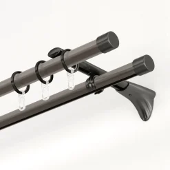 Gardinia Gardinenstange Chicago mit Innenlauf Durchmesser 16 mm 200 cm titan