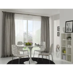 Gardinia Gardinenstange Chicago mit Innenlauf Durchmesser 16 mm 200 cm titan