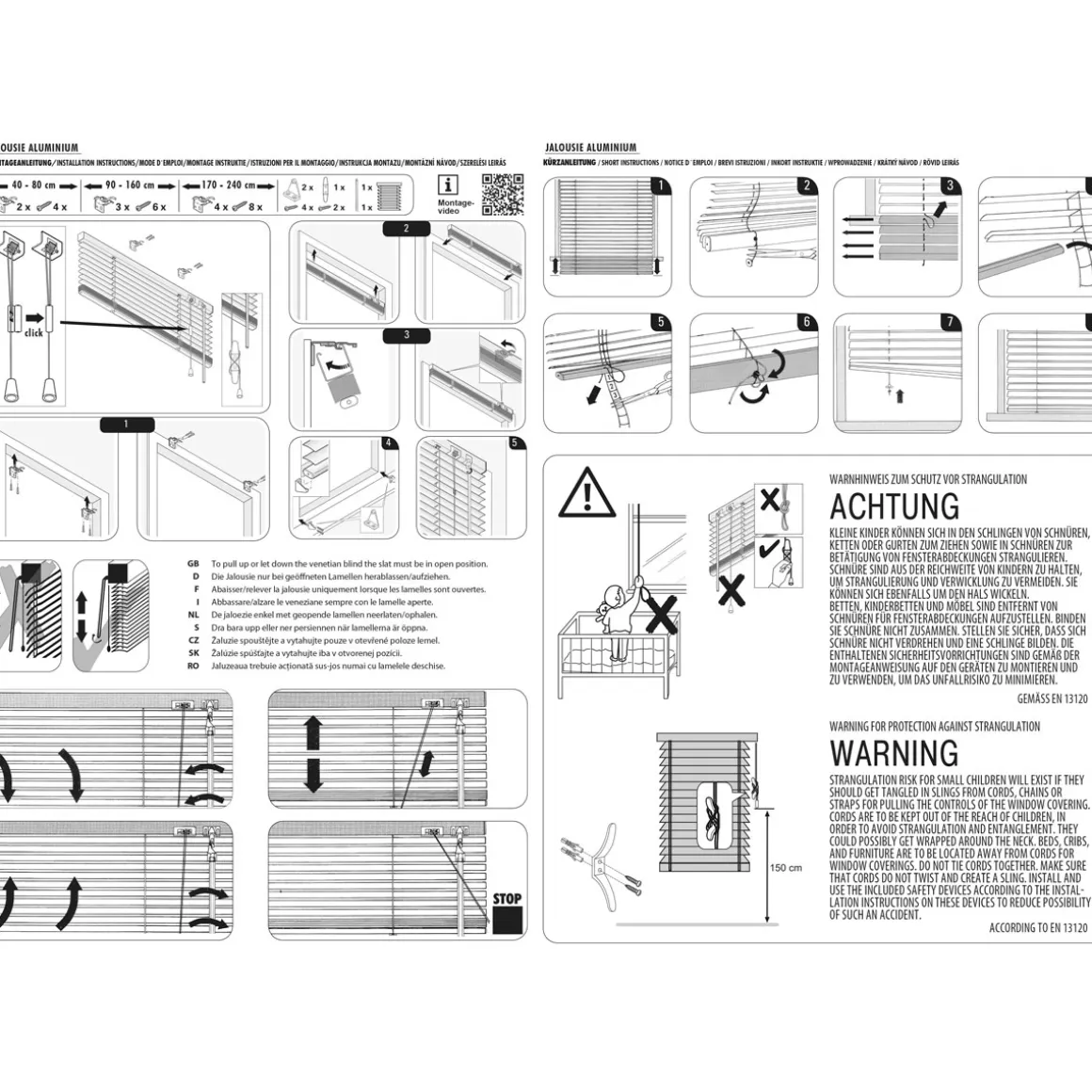 Gardinia Jalousie Alu 25 mm 100x130 cm silber