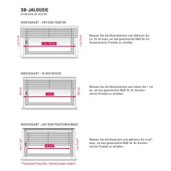 Gardinia Aluminium-Jalousie 140 x 175 cm schiefer