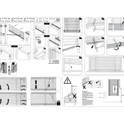 Gardinia Aluminium-Jalousie 140 x 175 cm schiefer