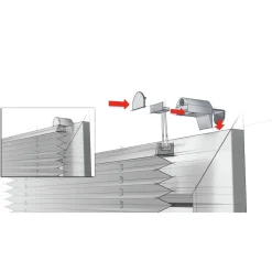 Gardinia EasyFix Plissee 2BS 75 x 130 cm taupe