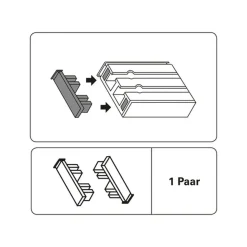 Gardinia Endstücke GE2 weiß