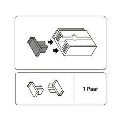 Gardinia Endstücke GE1 weiß