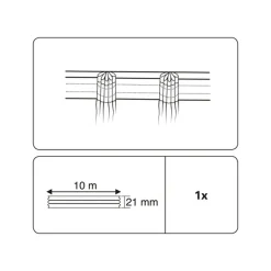 Gardinia Faltenband 10 m 5er Falte weiß