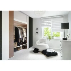 Gardinia Flächenvorhang 60 x 245 cm Natur-optik Dekor teak