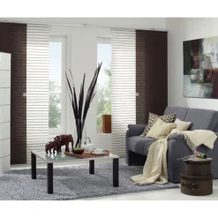 Gardinia Flächenvorhang 60 x 245 cm Natur-optik Dekor teak