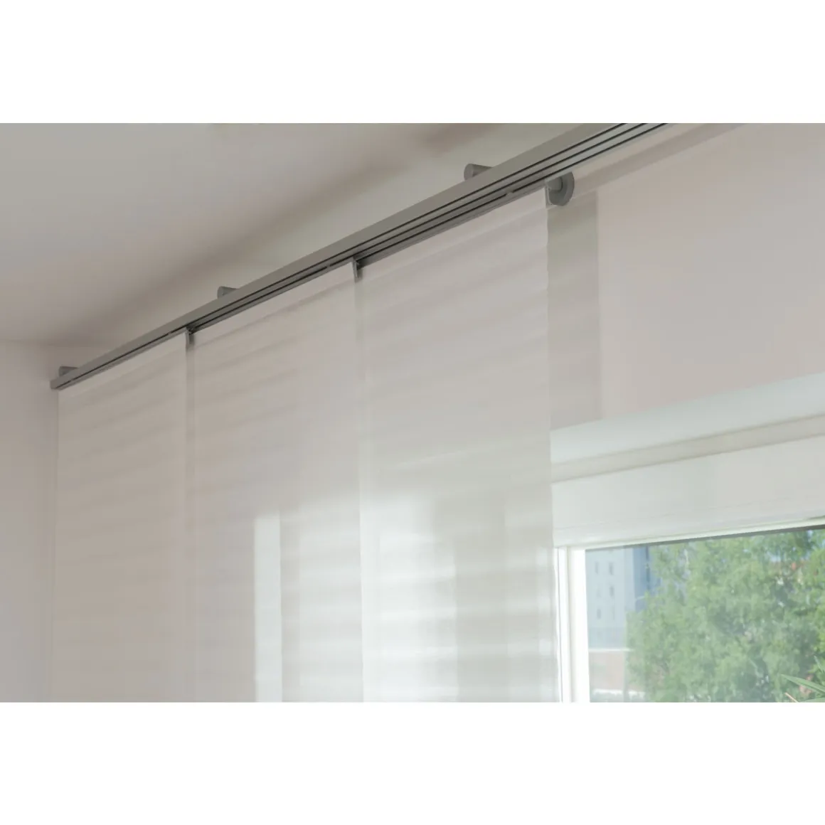 Gardinia Flächenvorhang Flame 300 x 60 cm weiß