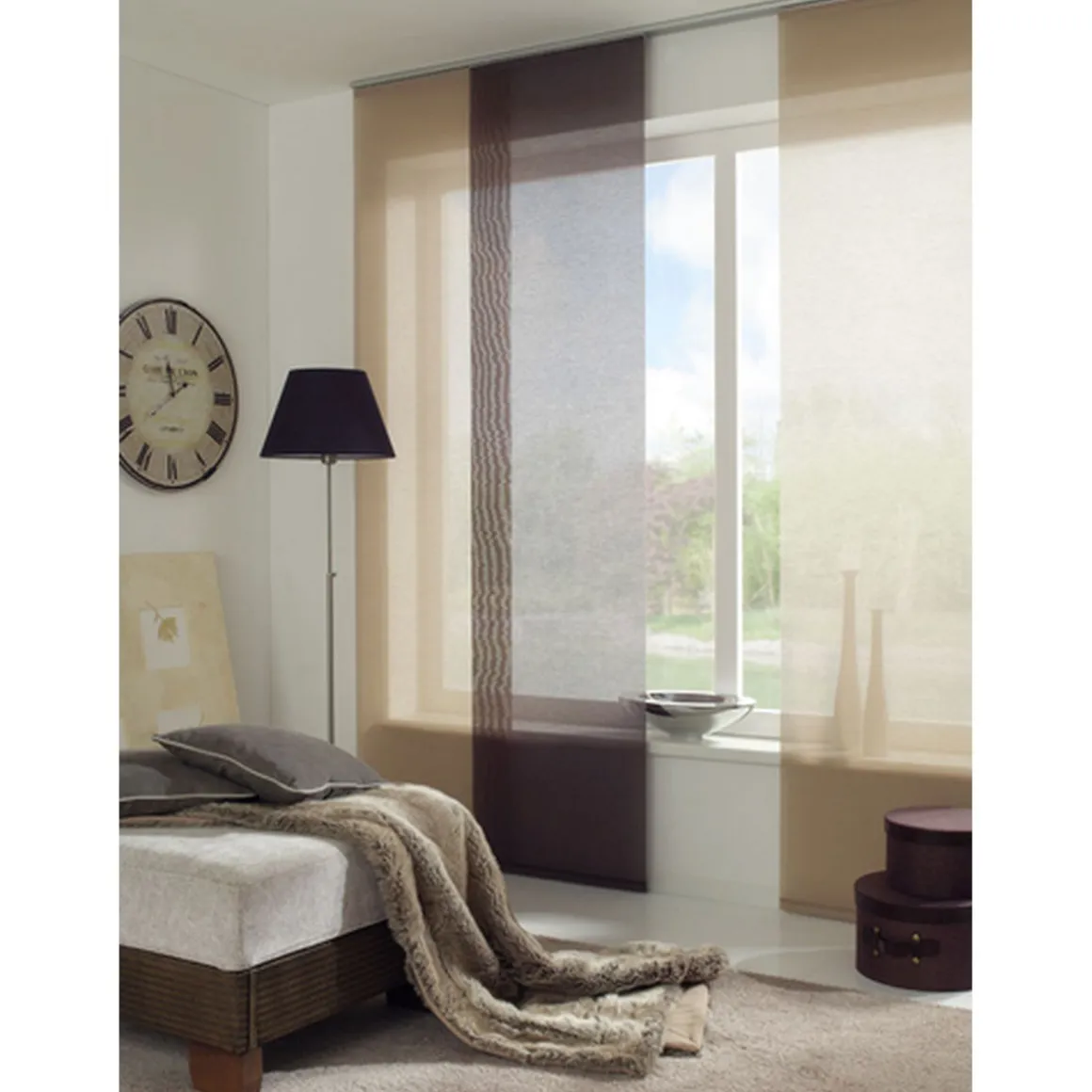 Gardinia Flächenvorhang Stoff Entry 60 x 245 cm taupe