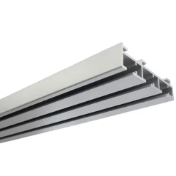 Gardinia Flächenvorhangschiene 3-läufig 160 cm silber