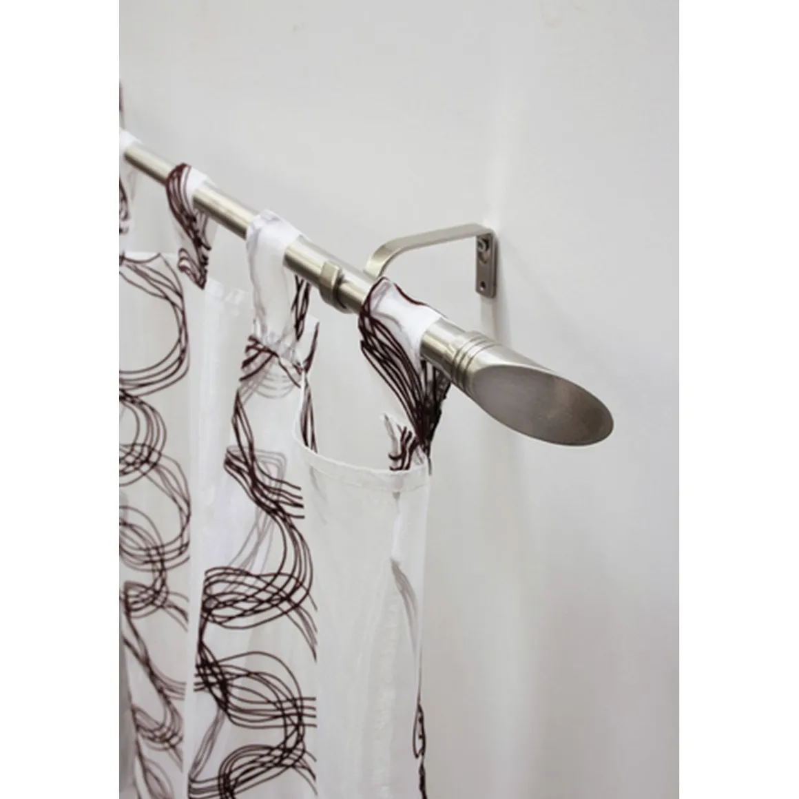 Gardinia Gardinenstange Ellipse Durchmesser 16/19 mm 190-340 cm Edelstahl-optik