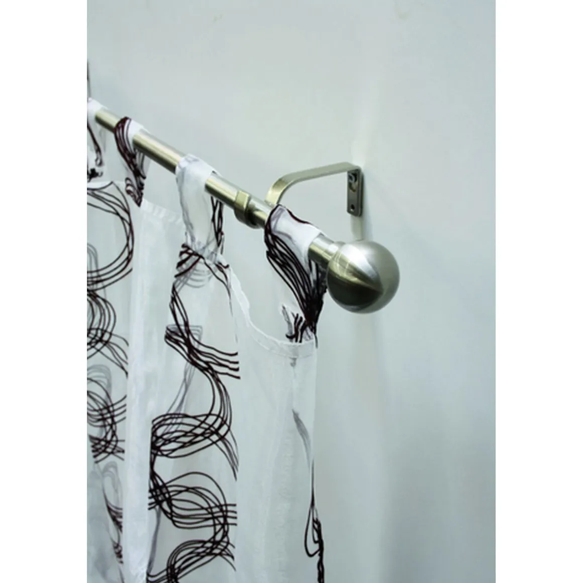 Gardinia Gardinenstange Kugel Durchmesser 16/19 mm 190-340 cm cm Edelstahl-optik