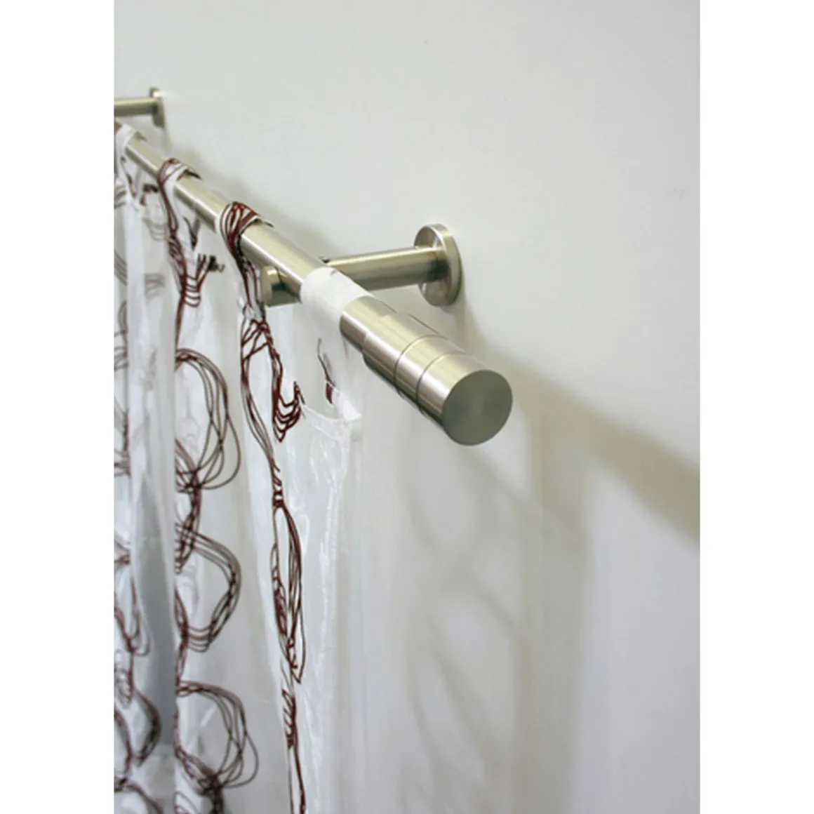 Gardinia Gardinenstange Zylinder Durchmesser 20 mm 200 cm Edelstahl-optik