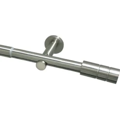 Gardinia Gardinenstange Zylinder Durchmesser 22/25 mm 100-190 cm Edelstahl-optik