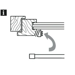 Gardinia Klemmstange Durchmesser 8 mm 60-90 cm weiß
