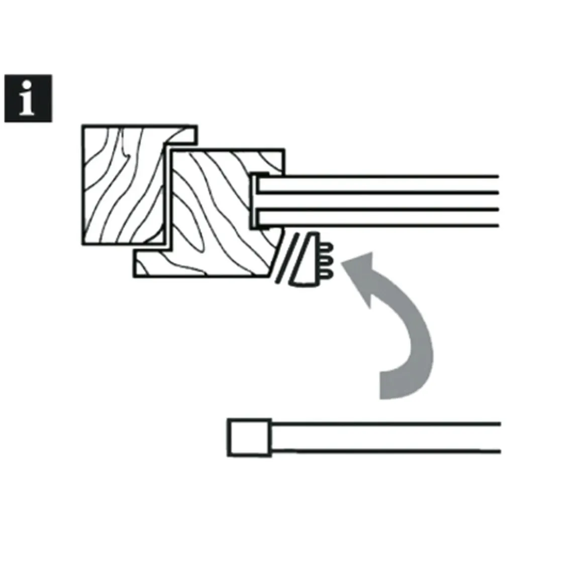 Gardinia Klemmstange Durchmesser 8 mm 60-90 cm weiß