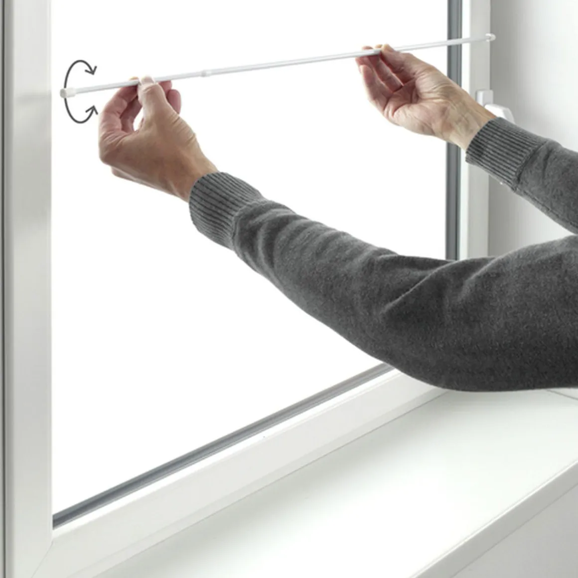 Gardinia Klemmstange Durchmesser 8 mm 60-90 cm weiß